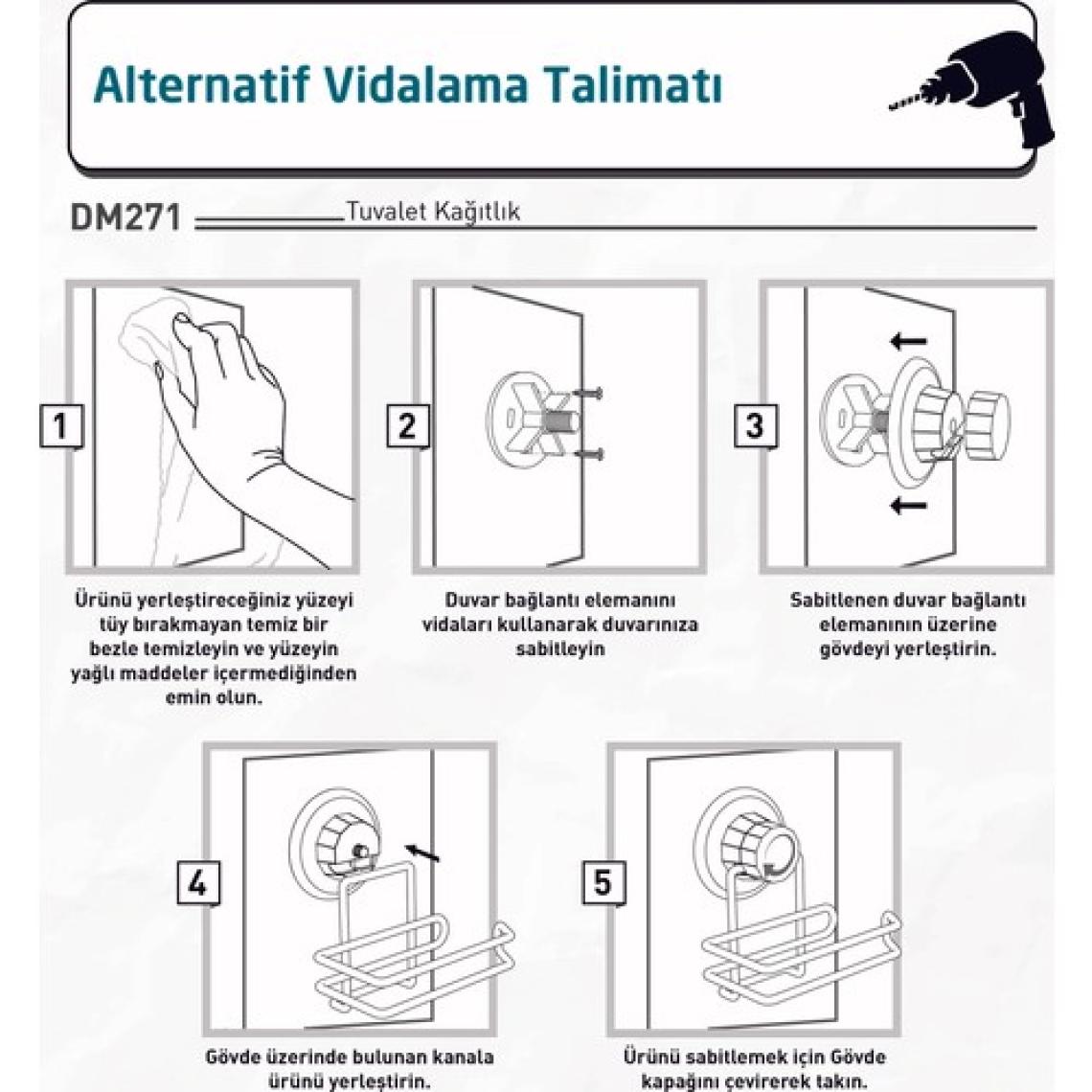 Tekno-tel Vakumlu Tuvalet Kağıtlık Krom DM271