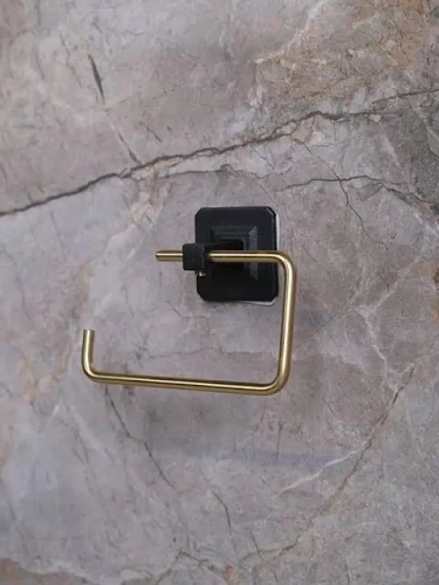 Yapışkanlı Siyah Kapaklı Kare Açık Tuvalet Kağıtlığı Wc Kağıtlık Tuvalet Kağıdı Askısı
