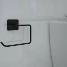 Alper Banyo Jasmin Kare Yapışkanlı Siyah Açık Tuvalet Kağıtlığı Wc Kağıtlık Tuvalet Kağıdı Askısı