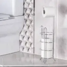 Tekno-tel AYAKLI YEDEKLİ TUVALET KAĞITLIGI KROM MG093