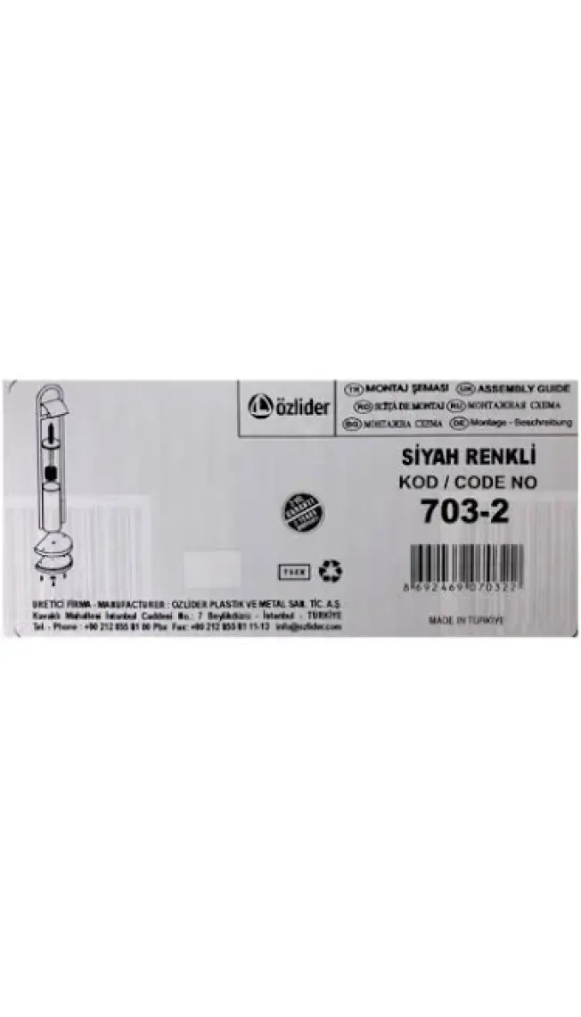 Lider Ayaklı Kağıtlık Ve Fırçası Siyah