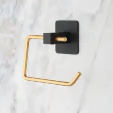 Yapışkanlı Siyah Kapaklı Kare Açık Tuvalet Kağıtlığı Wc Kağıtlık Tuvalet Kağıdı Askısı