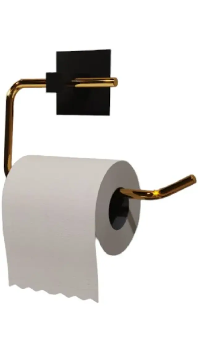 Bino Gold Paslanmaz Çelik Wc Kağıtlık, Tuvalet Kağıtlığı, Tuvalet Kağıdı Askısı,yapışkanlı Tasarım