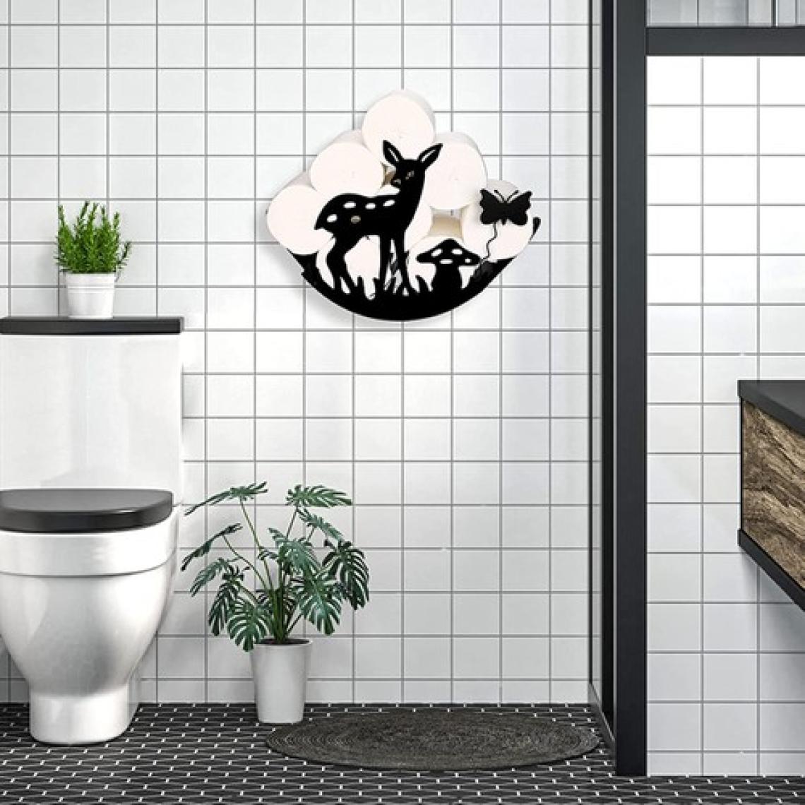 Decorelax Geyik Temalı Metal WC Tuvalet Kağıtlığı