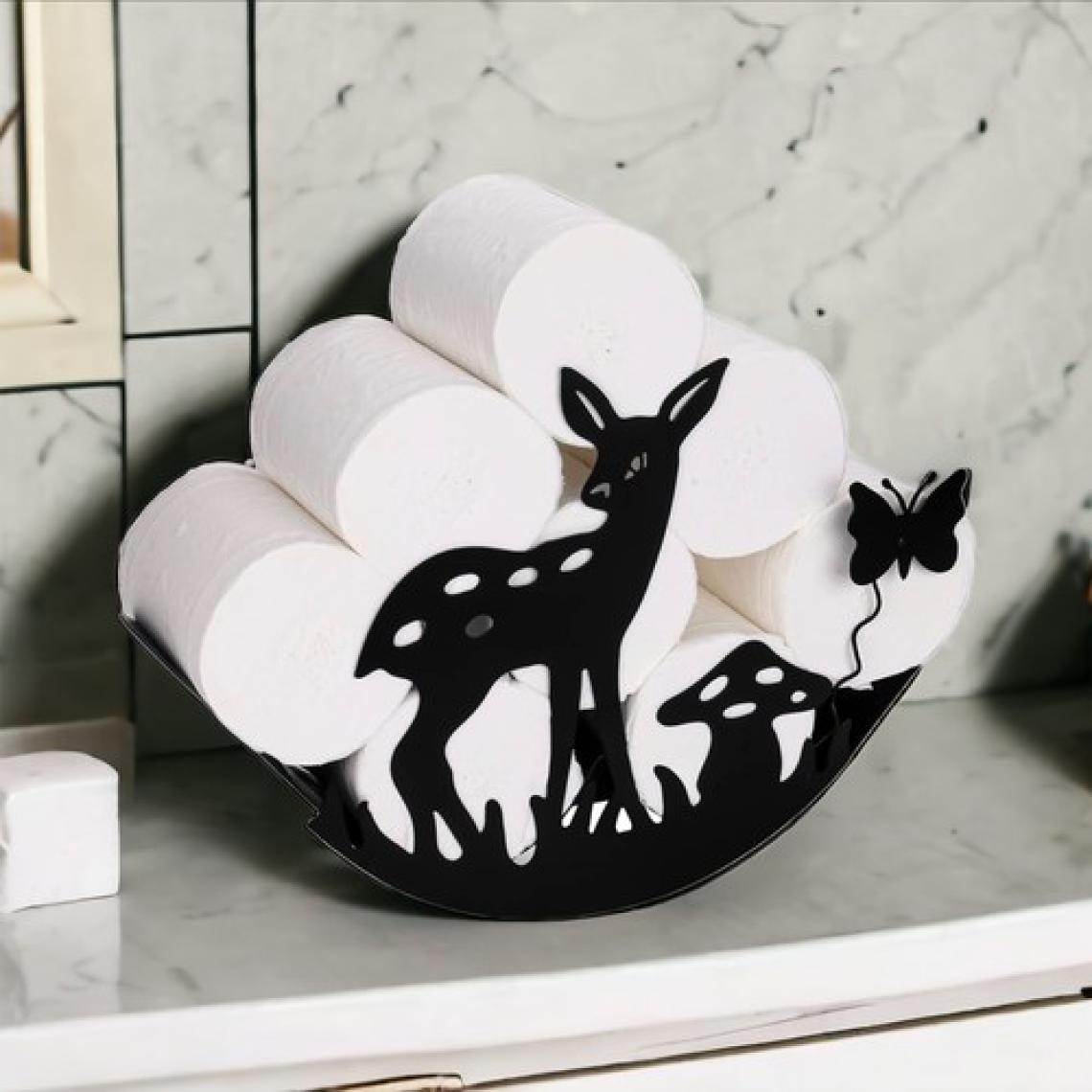 Decorelax Geyik Temalı Metal WC Tuvalet Kağıtlığı
