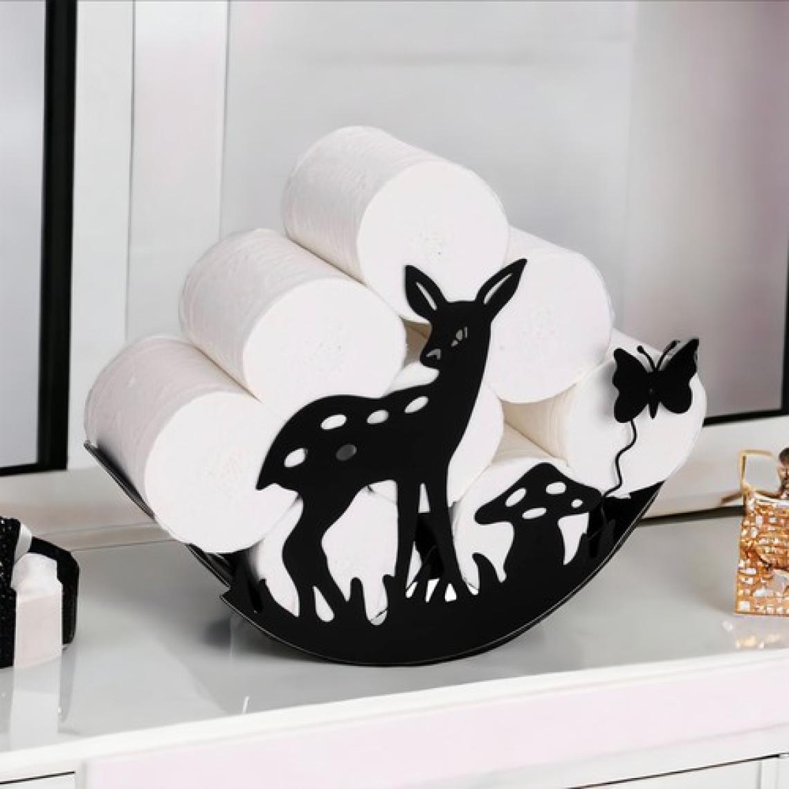 Decorelax Geyik Temalı Metal WC Tuvalet Kağıtlığı