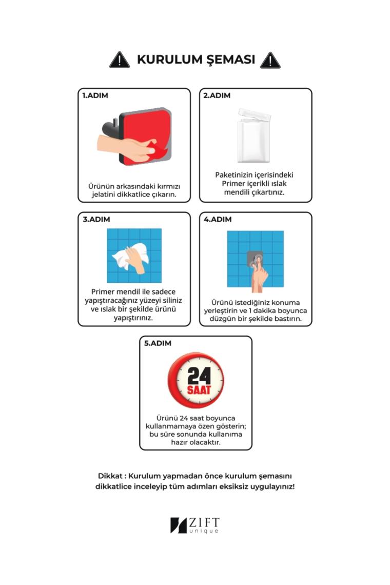 Zift Unique Paslanmaz Çelik Tuvalet Kağıdı Askısı , Yapışkanlı Wc Kağıdı Standı , Tuvalet Kağıtlık