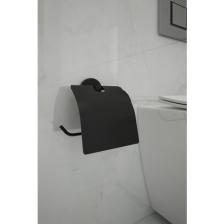 Alper Banyo Mat Siyah Kapaklı Tuvalet Kağıdı Asacağı Wc Tuvalet Kağıtlığı - Ister Yapıştır Ister Montajla
