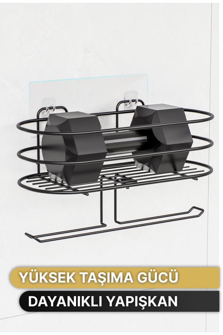 Bino Tuvalet Kağıtlığı Yapışkanlı Wc Kağıdı Peçetelik Hazneli Tuvalet Kağıdı Organizeri Banyo Düzenleyici