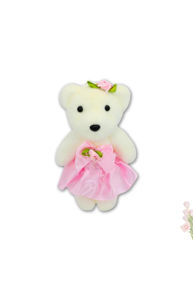 Süsle Bebek ve Parti Minik Ayıcık Süs, 11cm x 6cm - Pembe - 10 Adet