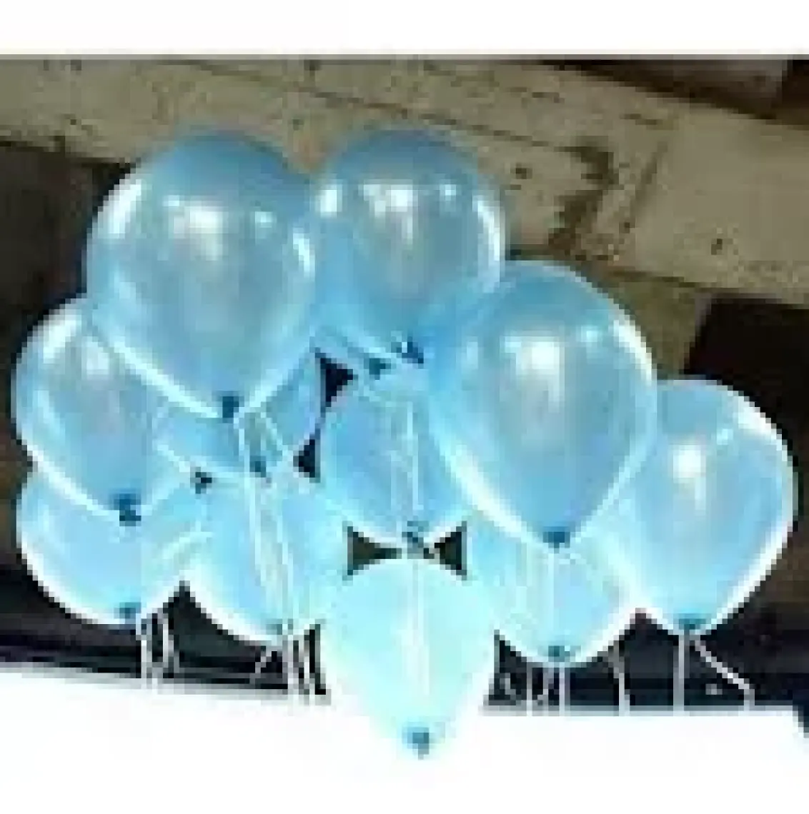 Parti Dolabı 20 Adet Metalik Sedefli Açık Mavi Balon Doğum Günü Helyumla Uçan