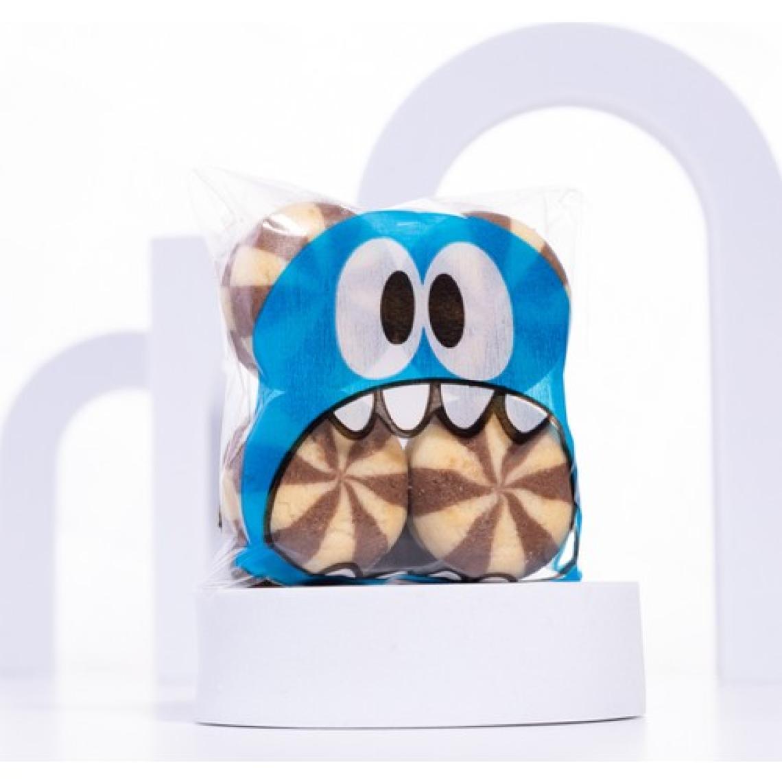 Bimotif Karışık Canavar Desenli Bantlı Cake Pops ve Kurabiye Poşeti, 10X15 Cm, 250 Adet