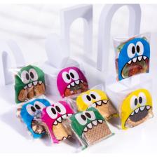 Bimotif Karışık Canavar Desenli Bantlı Cake Pops ve Kurabiye Poşeti, 10X15 Cm, 250 Adet