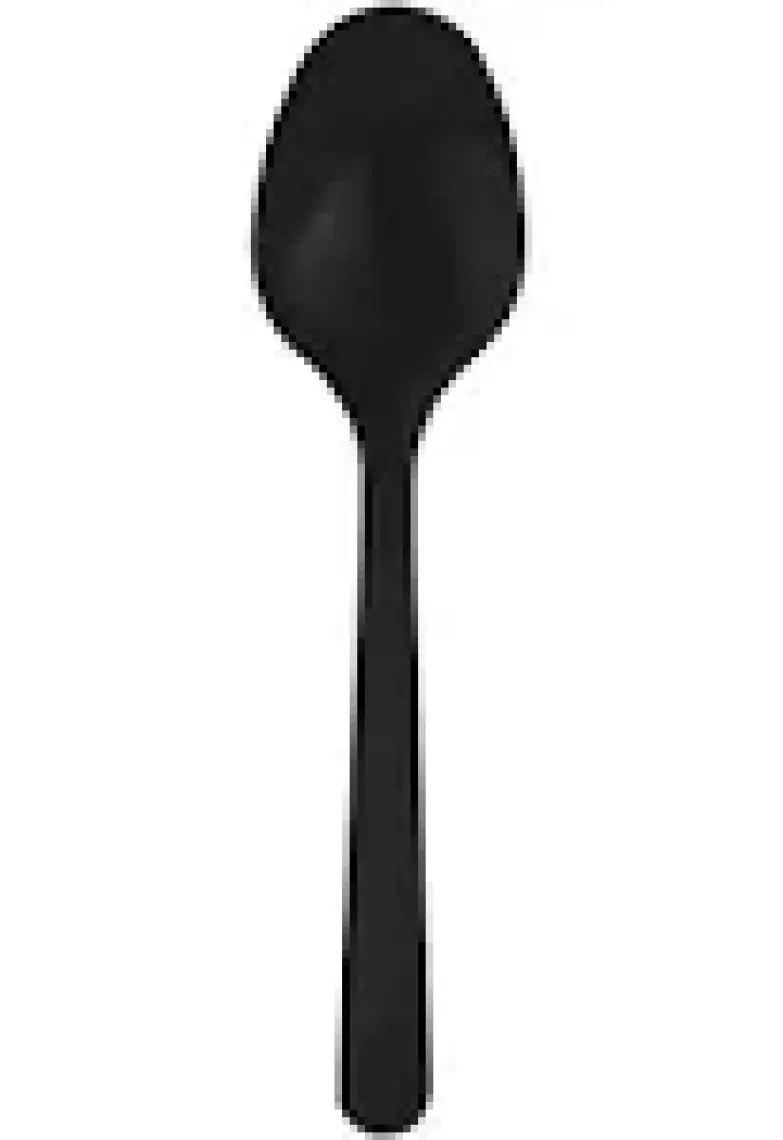 Kikajoy Plastik Kaşık Siyah