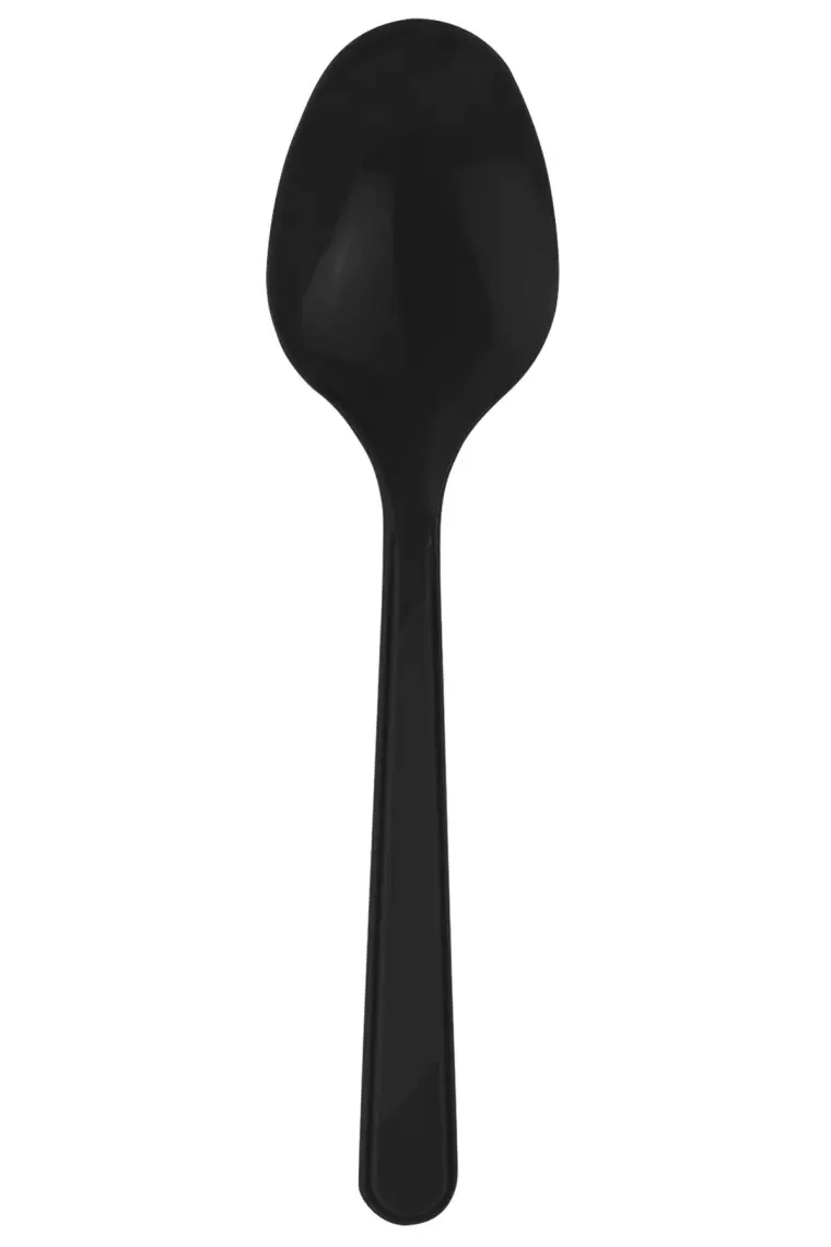 Kikajoy Plastik Kaşık Siyah