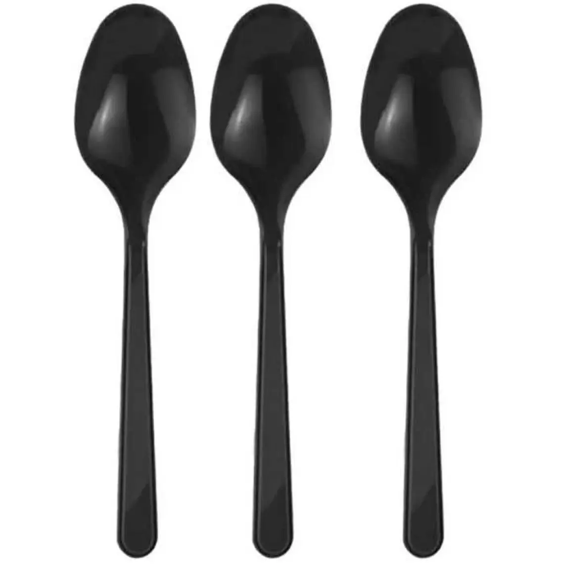 Kikajoy Plastik Kaşık Siyah