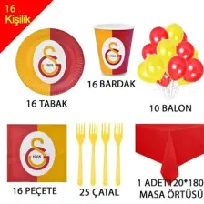 Gökçe Galatasaray 16 Kişilik Doğum Günü Parti Seti