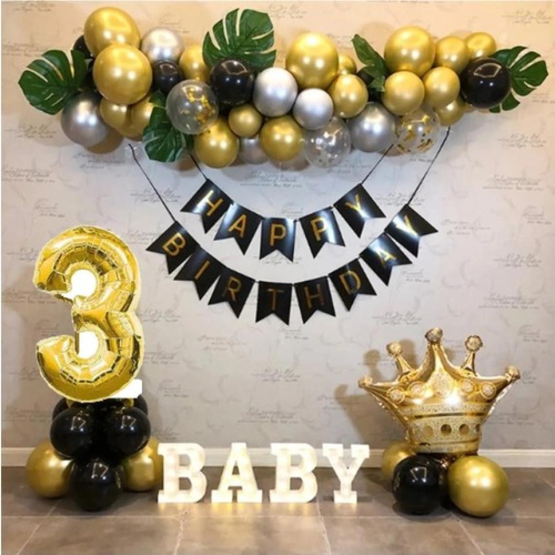 Çıtı Pıtı Store Kral Taçlı 3 Yaş Happy Bırthday Doğum Günü Seti