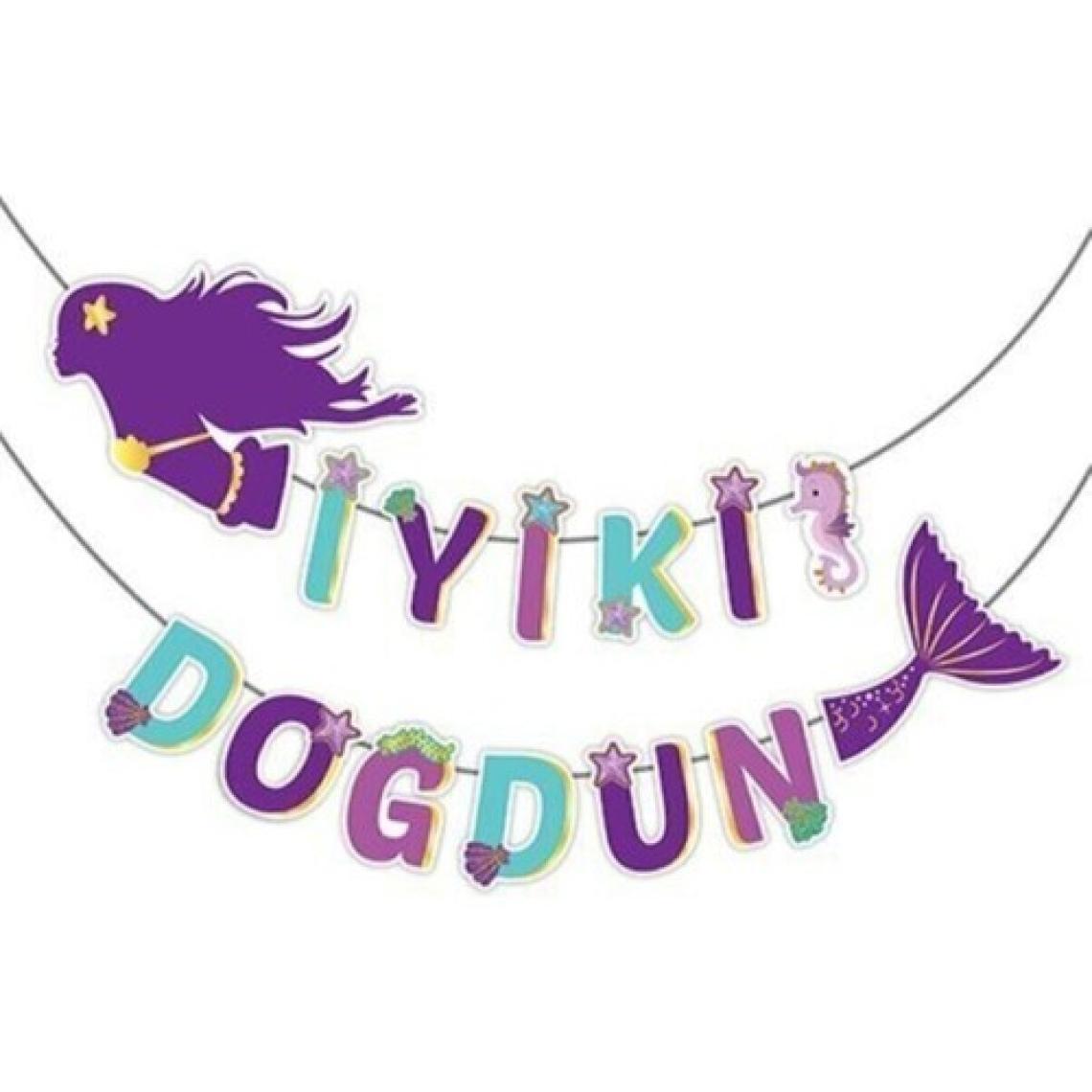 Pekshop Deniz Kızı Konsept Doğum Günü Iyi Ki Doğdun 3D Banner Yazı