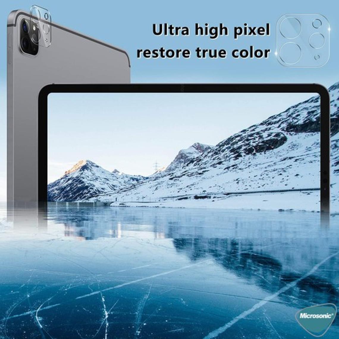 Microsonic Apple iPad Pro 12.9" 2020 4.Nesil Kamera Lens Koruma Ekran Koruyucuı Şeffaf