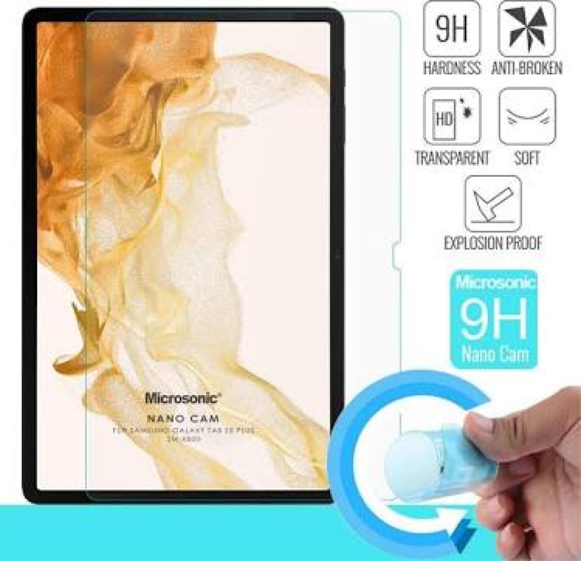 Microsonic Samsung Galaxy Tab S8 Plus X800 Nano Glass Cam Ekran Koruyucu