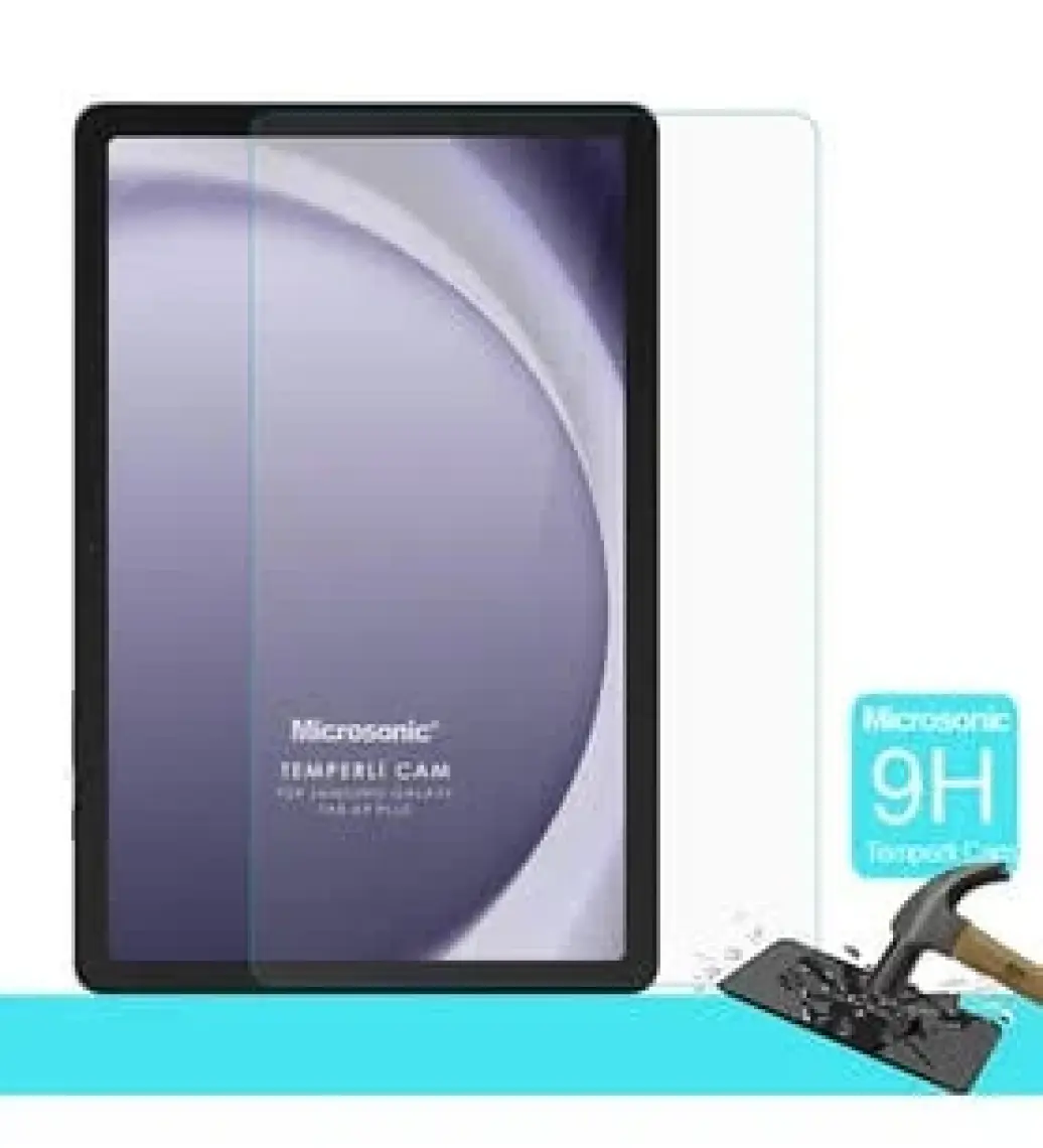 Microsonic Samsung Galaxy Tab A9 Plus Tempered Glass Cam Ekran Koruyucu