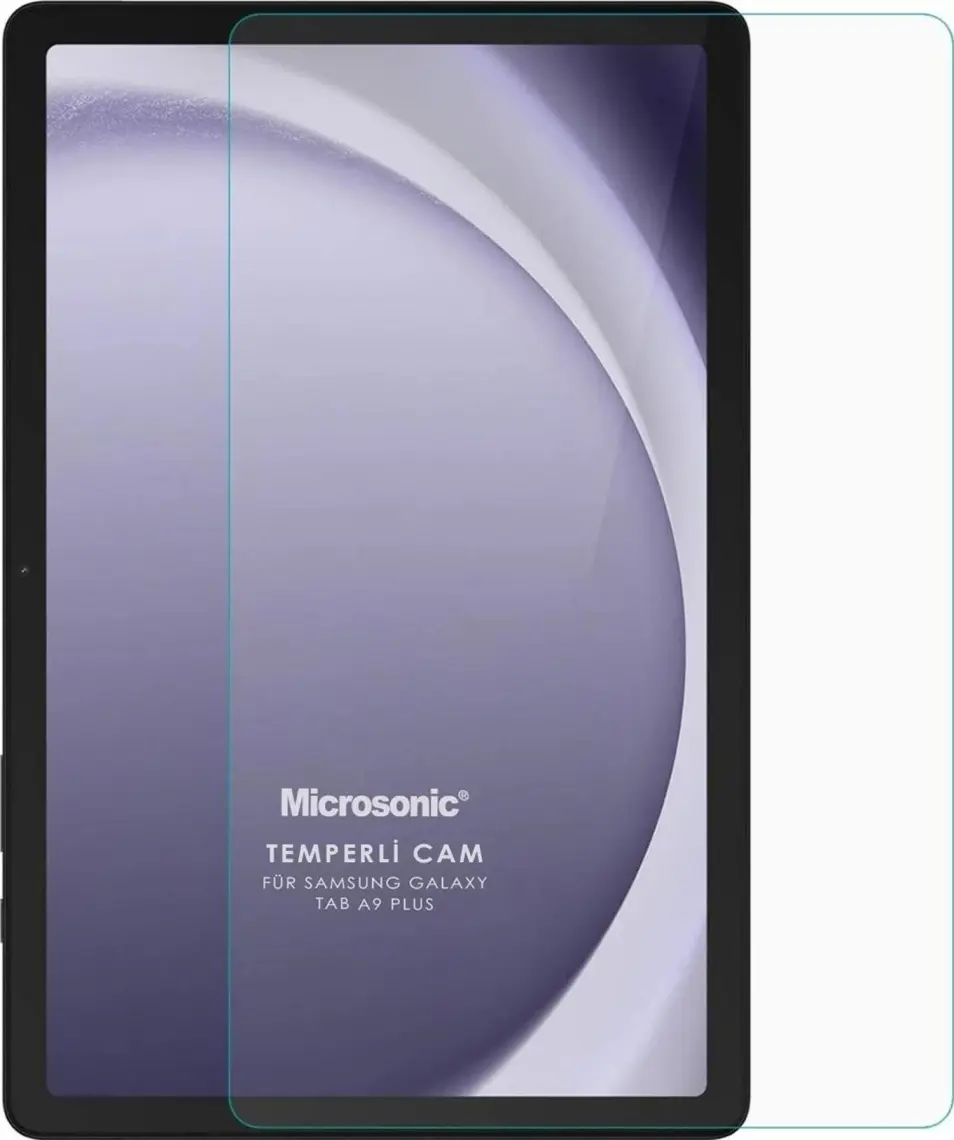 Microsonic Samsung Galaxy Tab A9 Plus Tempered Glass Cam Ekran Koruyucu