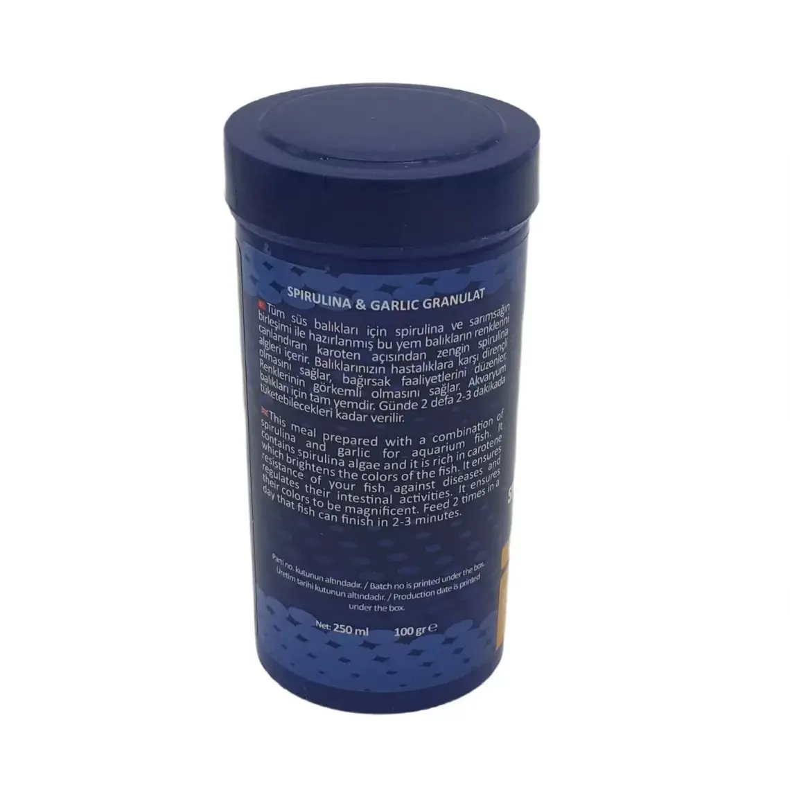 Carino Spirulina & Garlic Granulat Sarımsaklı Balık Yemi 100 ml