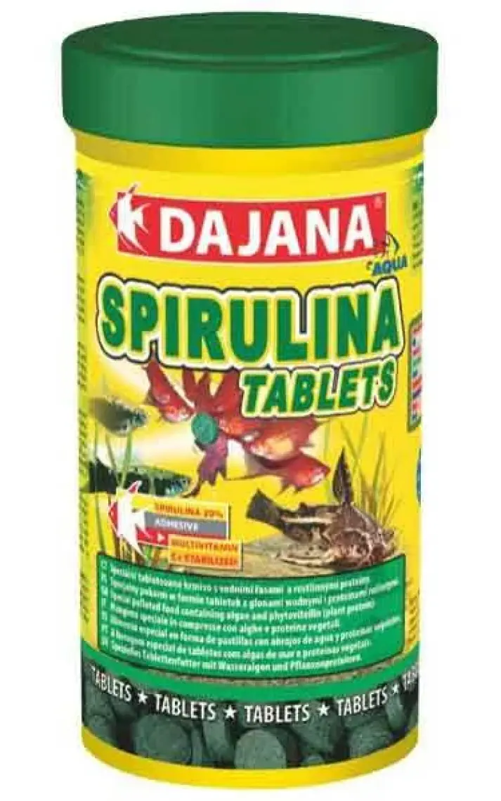 Dajana Spirulina Wafers Dip Balıkları İçin Bitkisel Yem 80 Ml 25 Gr