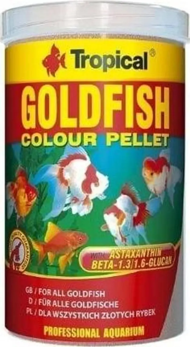 Tropical Goldfish Colour Pellet Size Small 250ML 110GR