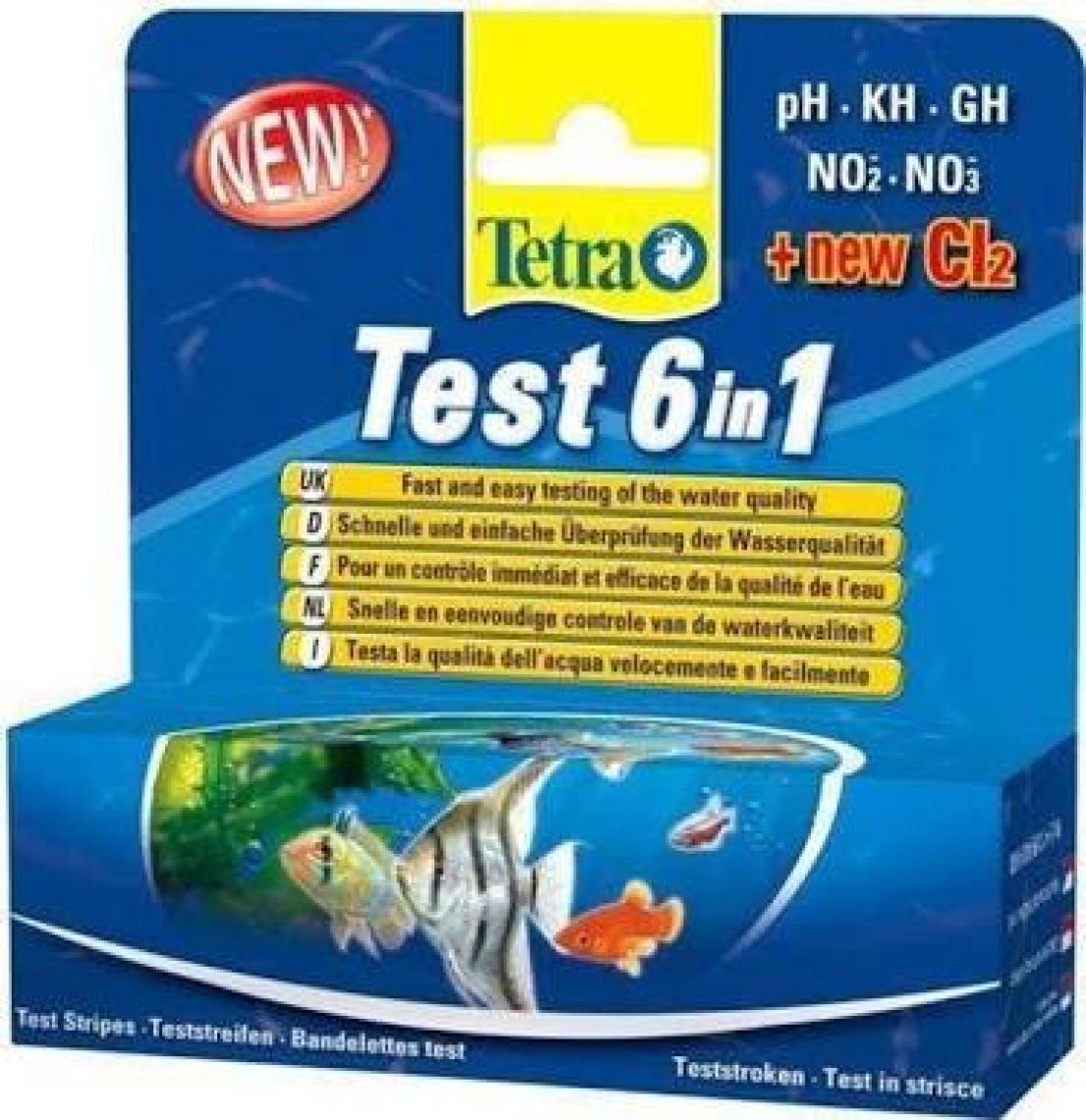 Tetra Test 6 in 1 Tatlı Su Strip Test 25 Adet