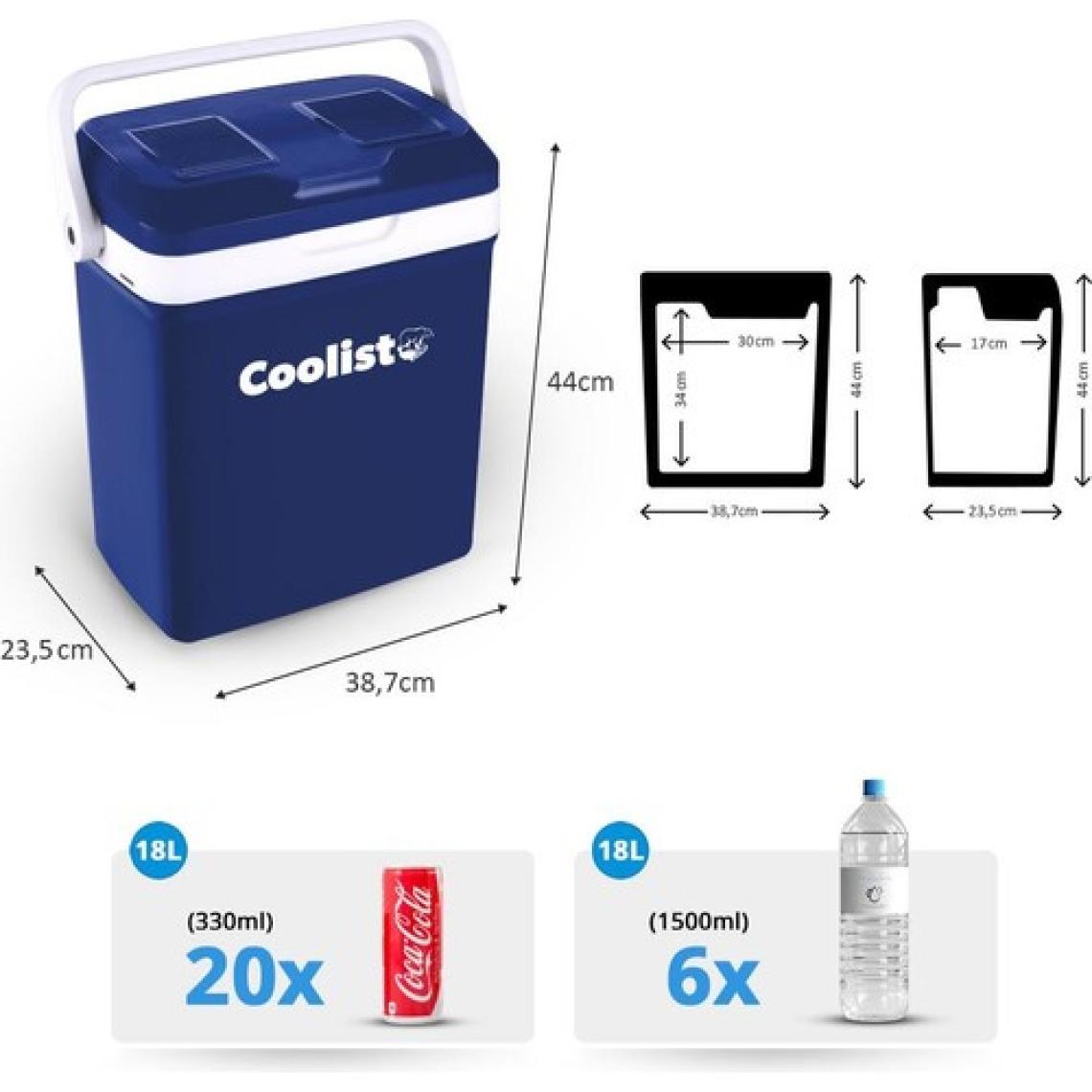 Coolist CLT18 12VOLT/220VOLT Ac/dc 18 Litre Sıcak/soğuk Oto Buzdolabı