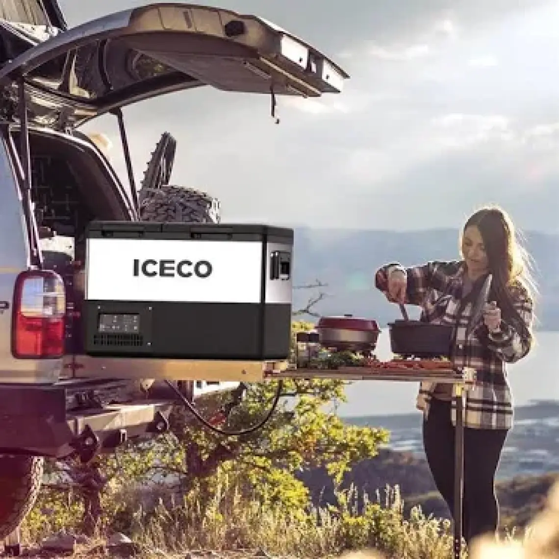 Iceco TCD55 12 - 24 Volt 55 Litre Çift Bölmeli Outdoor Kompresörlü Oto Buzdolabı Dondurucu