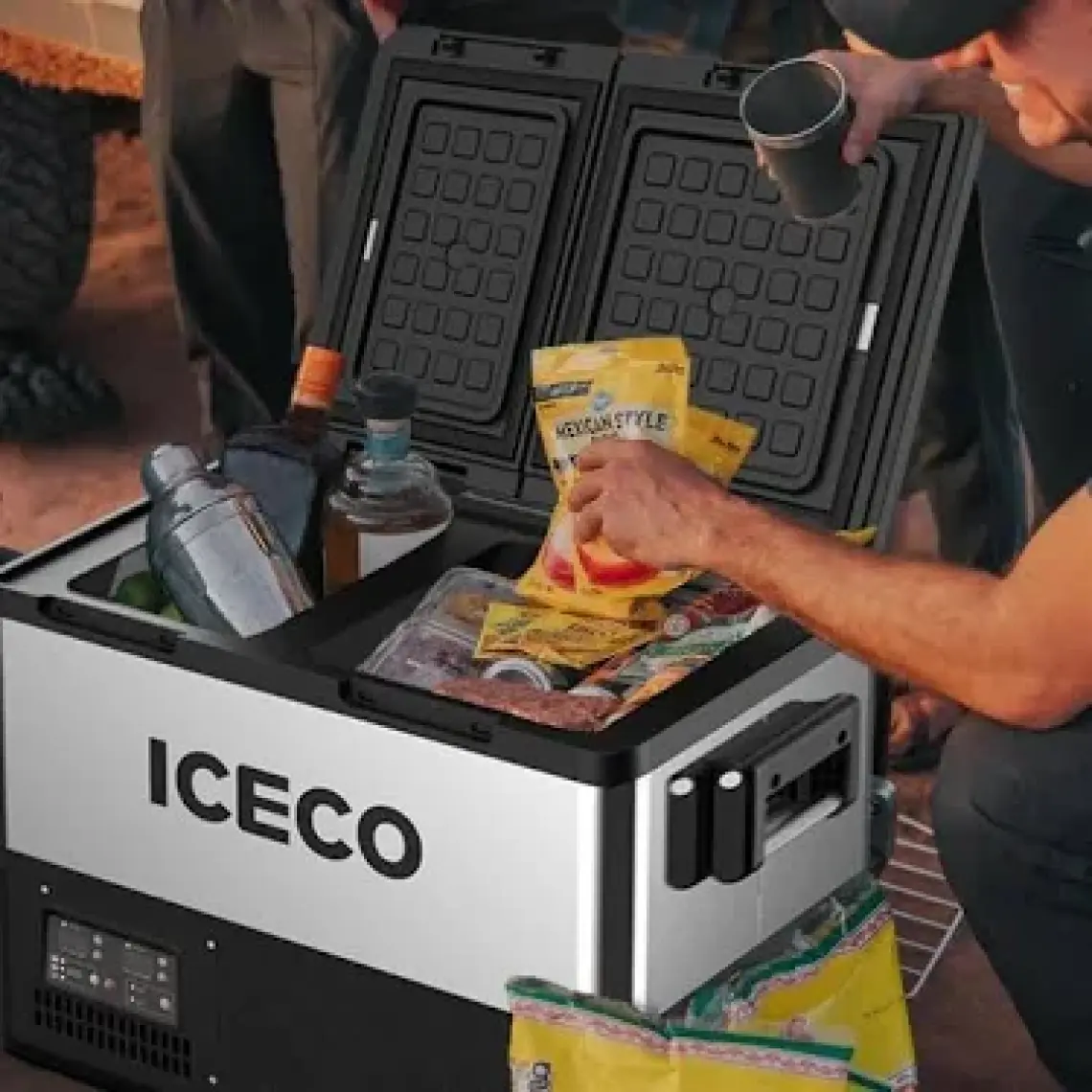 Iceco TCD55 12 - 24 Volt 55 Litre Çift Bölmeli Outdoor Kompresörlü Oto Buzdolabı Dondurucu