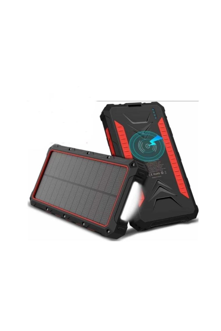 Güneş Enerjili Wireless Özellikli 20000 Mah Solar Powerbank - 2+1 Çıkışlı