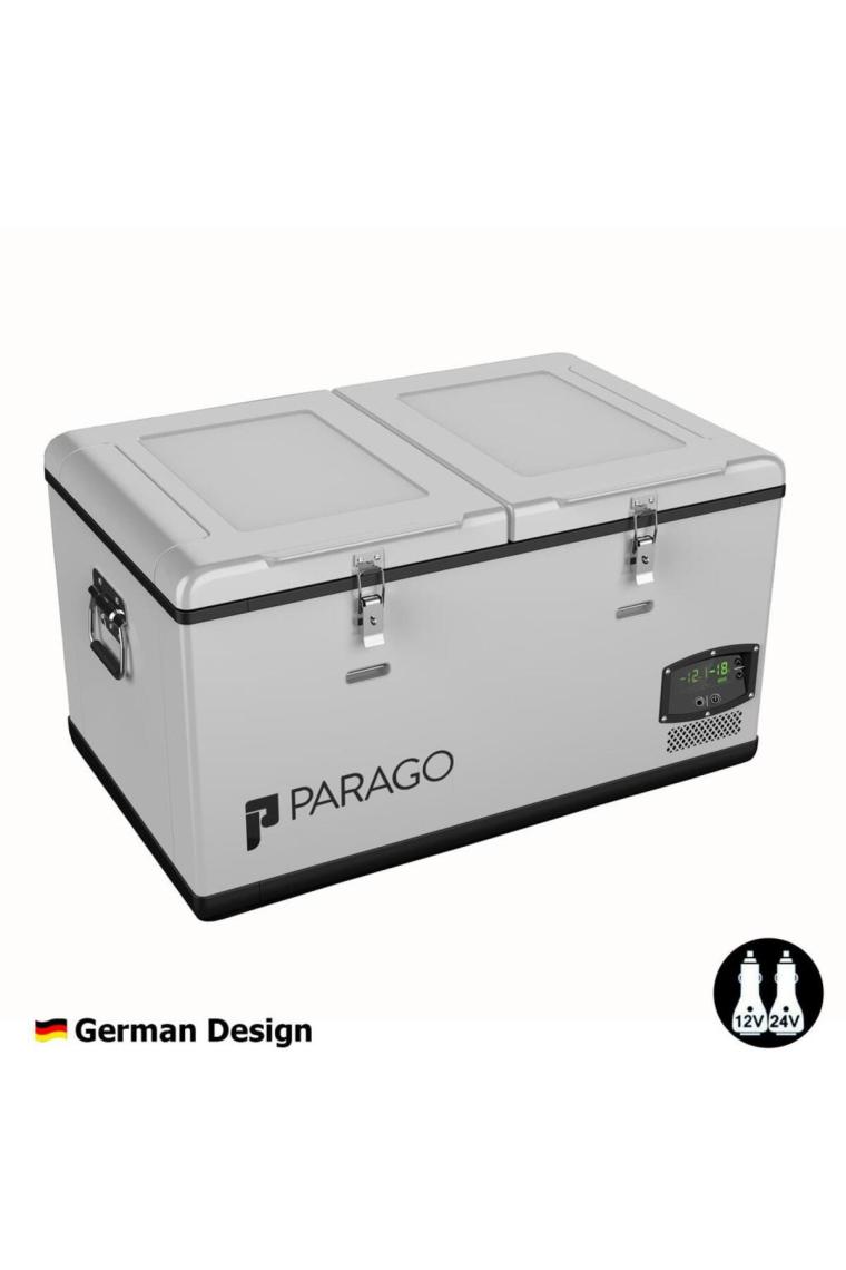Parago PG95 12/24V 95 lt Çift Bölmeli Outdoor Kompresörlü Oto Buzdolabı