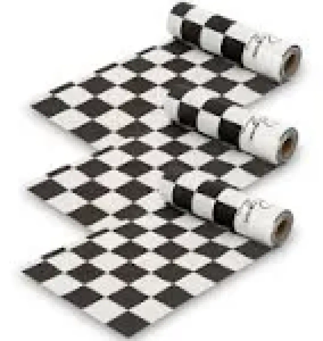 Bizden Eve Masa ve Aktivite Piknik Örtüsü Kullan At Sıvı Geçirmez 3 Rulo ( Rulo Içi:10 Adet) Dama 100X120CM