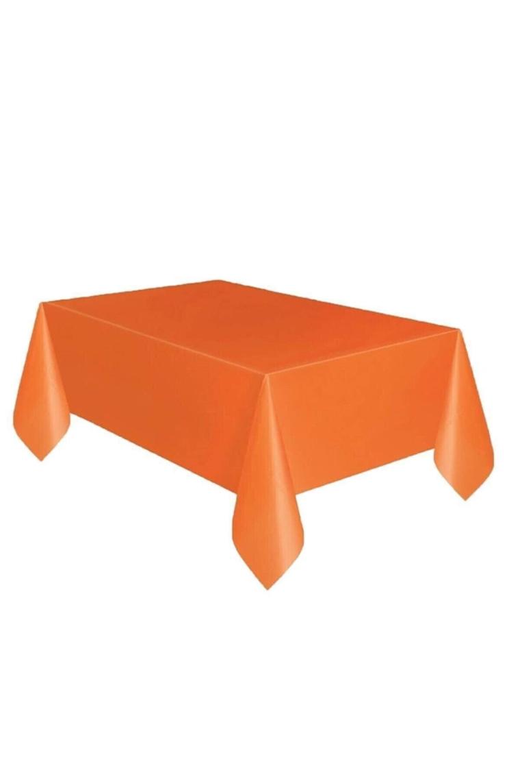 Turuncu Büyük Plastik Masa Örtüsü 137cm X 270cm