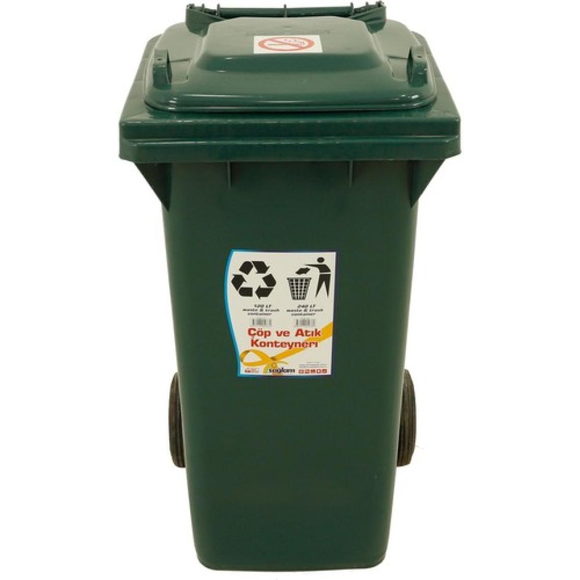 Sağlam Plastik Çöp Ve Atık Konteyneri 120 lt Tekerlekli Eko