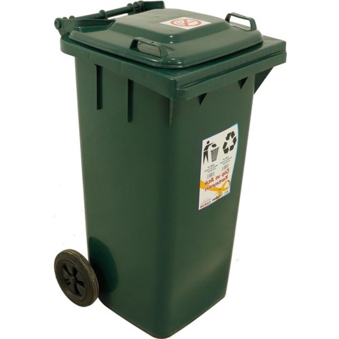 Sağlam Plastik Çöp Ve Atık Konteyneri 120 lt Tekerlekli Eko