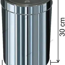 Arı Metal Dokunmatik Kapaklı 12 Lt Paslanmaz Çöp Kovası