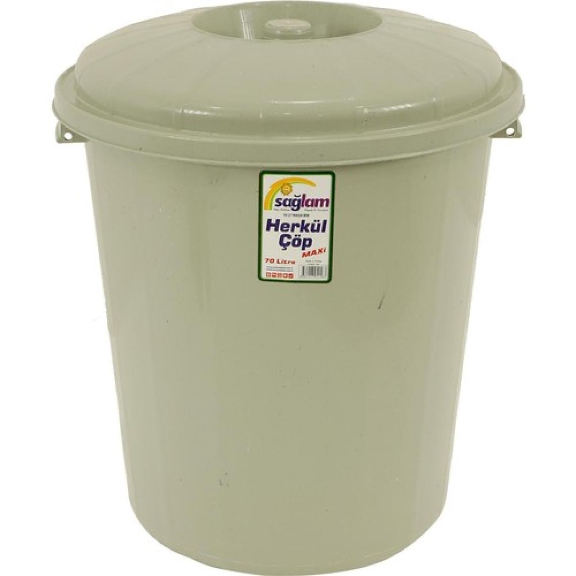 Sağlam Plastik Herkül Çöp Kovası Kilitsiz 70 lt