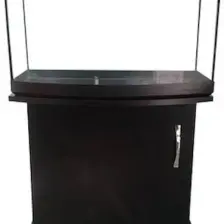 Kanki Pet Mobilyalı Akvaryum 65 Cm Bombeli siyah tam kapaklı