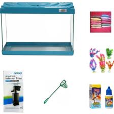 Kanki Pet 35 cm Akvaryum Hazır Set 3518 Turkuaz