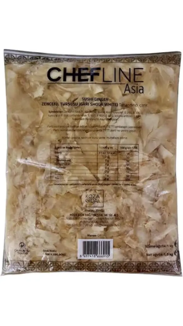 Chefline Asia Gari Shoga Zencefil Turşusu 1,5 Kg.