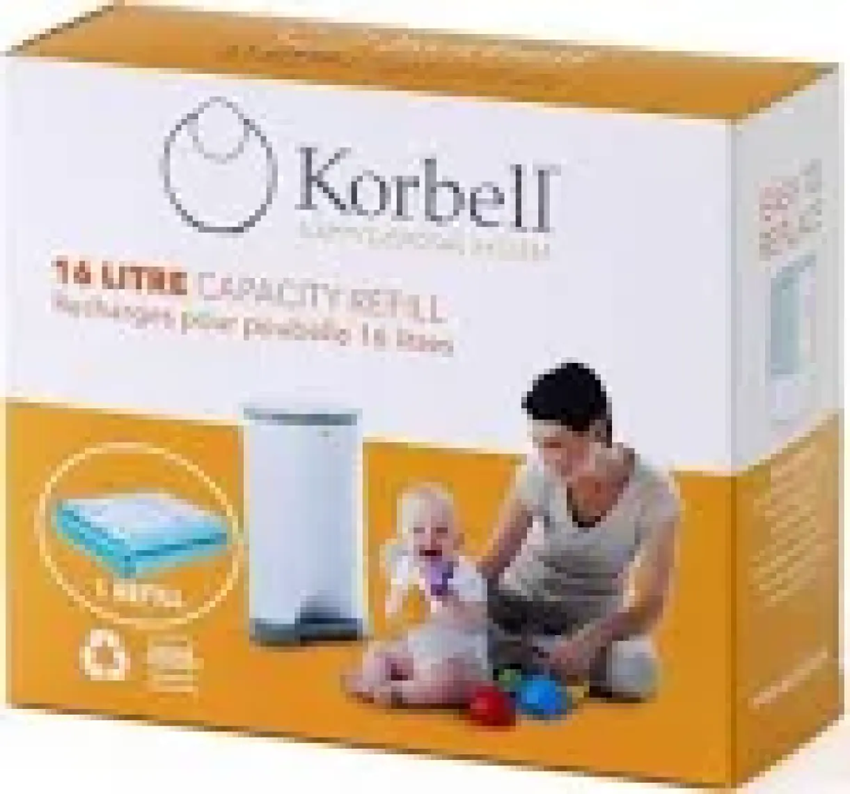 Korbell 1485 Adet Kirli Bebek Bezi Kapasiteli Çöp Poşeti