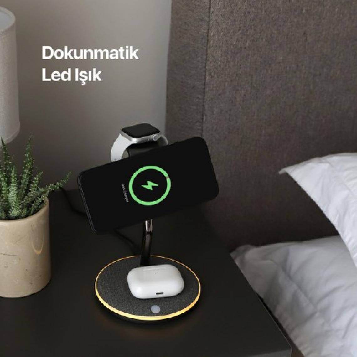 Ttec 2KS20 AirCharger Trio M MagSafe Uyumlu 3in1 Kablosuz Hızlı Şarj Aleti