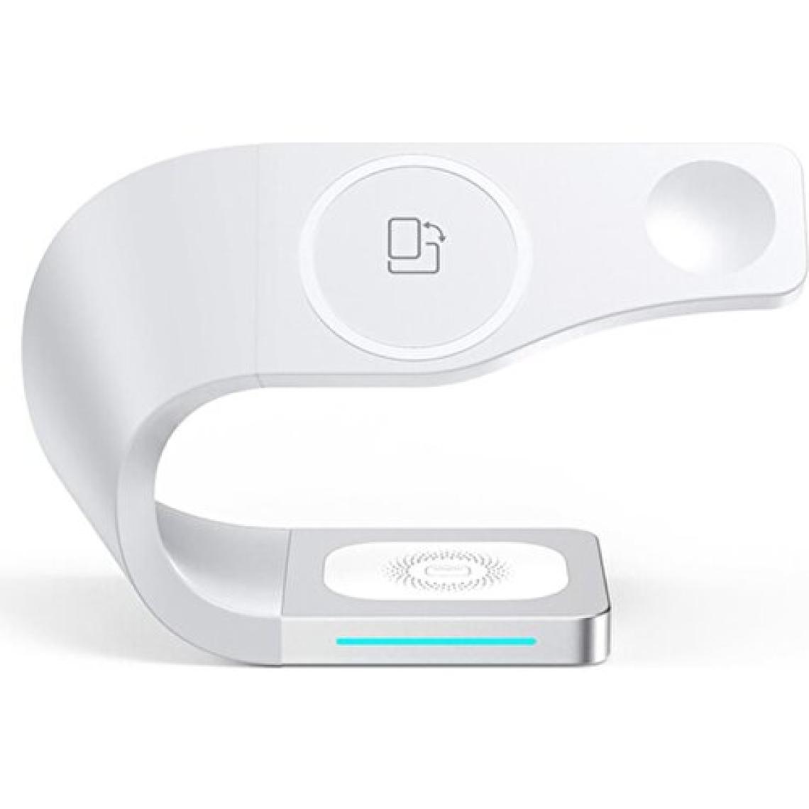 Shaza 4in1 Megsafe 15W Hızlı Kablosuz Şarj Istasyonu Iphone Airpods Watch Uyumlu Beyaz