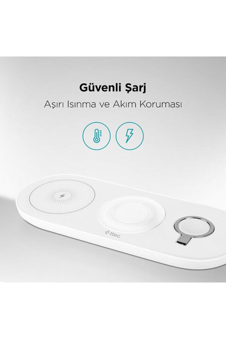 AirCharger Trio 3’ü 1 Arada iPhone + Apple Watch + AirPods Kablosuz Hızlı Şarj Aleti