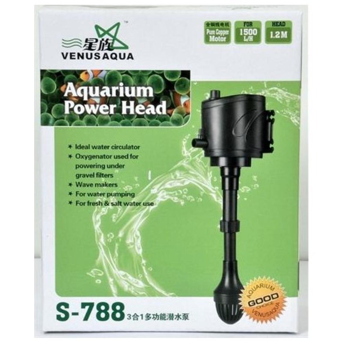 Venusaqua S-788 Tepe Akvaryum Filtresi Motoru 1500L/H 25W